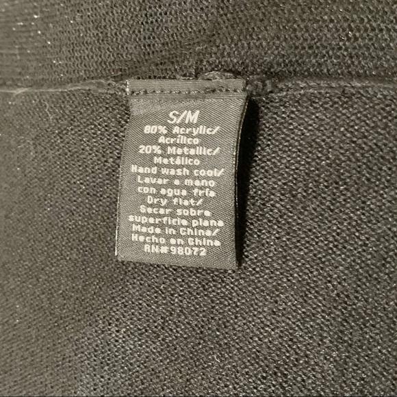 *DONATED* Black Glittery Semi Sheer Cardigan - Picture 8 of 8